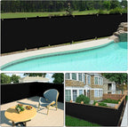 UPGRADE Balcony Privacy Screen Fence 6'X13' Outdoor HDPE Mesh Panels for Deck,Balcony,Backyard,Patio with Zip Ties Black (We Make Customized)