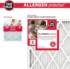 True Blue 24x30x1 MERV 11 Allergen Air Filter (4-Pack) | Electrostatic Pleated HVAC Furnace Air Filter | Replacement Filter for Home Use | Made in USA