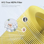 2 Pack AP401 AP402 Filter Replacement, Compatible with Dayette AP401 AP402 and JOWSET AP402 AP403 Air Purifier for Large Room up to 3000Ft², H13 True HEPA Filter, Designed for Pet
