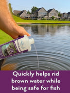 PONDSCAPE Pond Flocculant – Clears Cloudy & Murky Pond Water – Fast-Acting Water Clarifier for Ponds, Water Gardens & Fountains – Safe, Biodegradable Formula (32oz)