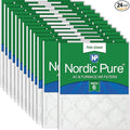 Nordic Pure 20x25x1 (Actual Size: 19 1/2 x 24 1/2 x 3/4) Poly Green MERV 6 AC Furnace Air Filters – Reduces Dust, Pollen, Pet Dander & Allergens – 24-Pack