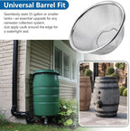 5" Rain Barrel Mesh Cover - Aluminum Insect & Debris Screen for Barrels Collecting Rainwater from Gutters