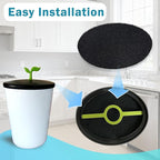 NewKe 6 Pack Natural Charcoal Filter Refills for Chef'n 401-420-120 EcoCrock Counter Compost Bin, Compost Bucket in Indoor, Oval-Shaped Charcoal Filters, Approx 6-1/2 x 5 in 3/8 in Thick