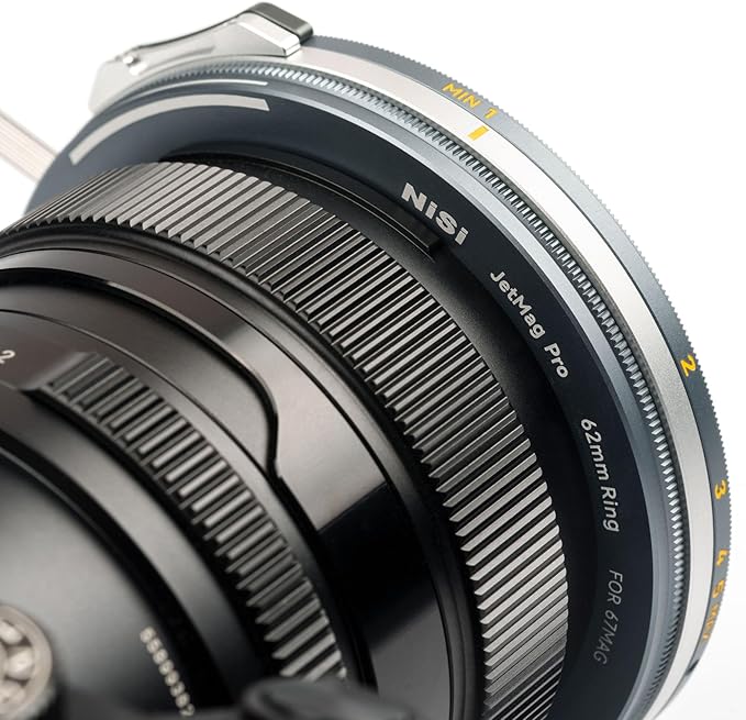 NiSi - JetMag Pro 55mm to 67MAG Adapter, Magnetic Filter Ring for Thread Lenses - Ultra-Slim, Durable Aluminum Frame, Twist-Lock Security