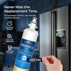 Waterdrop Plus WDP-F19C Replacement for GE® RPWFE®, RPWF (with CHIP) NSF 401 Refrigerator Water Filter, Compatible with WSG-4, GFE28GBLTS, GFE28GSKSS, PFE28KMKES, 2 Filters（Package May Vary）