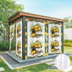 Lemon Outdoor Curtains for Patio Lemons Baskets Summer Tropical Plant Waterproof Outside Curtains with Grommet Top Weatherproof Curtain for Cabana Pergola Gazebo, 2 Pack, 54" W x 108" L