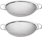 Jucoan 2 Pack Fine Mesh Paint Strainer, 11.5 Inch Stainless Steel 60 Mesh Paint Filter Fit 5 Gallon Bucket for Filter Oil, Water Based Oil Paints, Honey Funnel Filter