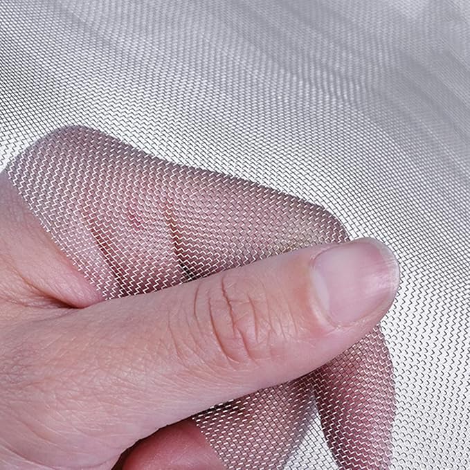 Stainless Steel Woven Wire Mesh 304 Stainless Steel Mesh Sheet 40 Mesh Woven Wire Mesh Tear Resistant Rodent Control Garden Insect Screen for Vent, Filter, Airbrick - Hole 0.5mm (S