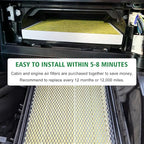 2PCS Cabin Engine Air Filter JMY09 JMP100 Kit Fits for Tacoma 3.5L 2016 2017 2018 2019 2020 2021 2022 2023, Replacement for 178010P100, CA11895, 87139YZZ09, CF10374
