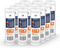 Aquaboon 5 Micron 10 x 2.5 Carbon Block Water Filter Cartridge CTO Whole House Water Filter Replacement Compatible with WHKF-WHWC, FXWTC, 12-PACK