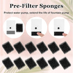 30 PCS Replaced Foam Filters, Pet Fountain Replacement Filters Cat Water Fountain Filters Foam Filters for Compatible with Wireless Pump Pet Water Fountain