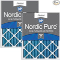 Nordic Pure 20x30x1 (Actual Size: 19 5/8 x 29 5/8 x 3/4) Pleated MERV 7 Air Filters 2 Pack