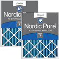 Nordic Pure 12x12x1 (Actual Size: 11 3/4 x 11 3/4 x 3/4) Pleated MERV 7 Air Filters 2 Pack