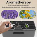 Air Purifiers for Home Large Room up to 2200sq.ft with Washable Filters, EVALIT Air Purifier for Bedroom with Fragrance, PM 2.5 Display Air Quality Sensor for Smoke Dust Odors, Grey, 1Pack+3Modes