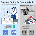 iSpring RCC7AK, NSF Certified, 75 GPD, Alkaline 6-Stage Reverse Osmosis System, pH+ Remineralization RO Water Filter System Under Sink, Patented Top-Mounted Faucet Design for Easy Installation