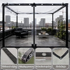 Curtain Patio Enclosure, Water Proof PVC Curtains for Gazebos with Zip, Transparent Outdoor Tarps for Patio Enclosure, Camping, Porch(4x2.5m)