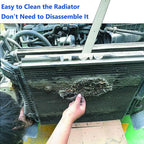 Lucstar Radiator Cleaning Wand & Car A/C Condenser Cleaner, Engine Cabin Air Filter Flusher, 24Inch Radiator Wands Connect with Pressure Washer Air Compressor for Cleaning Home Car Truck Radiators
