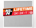 K&N 24X24X1 HVAC Furnace Air Filter, Lasts a Lifetime, Washable, Merv 13, the Last HVAC Filter You Will Ever Buy, Breathe Safely at Home or in the Office, HVC-13-12424