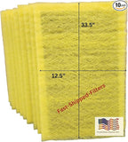 Fast-Shipped-Filters 10 Pack 14x36 Replacement Filter Pads Compatible with MicroPower Guard One Hour Air Cleaner Refill Yellow (10, Yellow, 14x36)