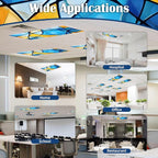 Fluorescent Light Covers - Classroom Covers for Ceiling Lights, 1 PCS 4 x 2 Feet Magnetic Light Filters, Classroom, Office Decor (Colorful art)