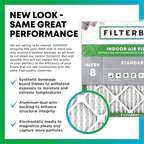 Filterbuy 15.75x27.63x3.50 Air Filter MERV 8 Essential Dust & Allergy Defense (4-Pack), Pleated HVAC AC Furnace Filters for AprilAire Space-Gard 104 & 2140 (Actual Size: 15.69 x 27.56 x 3.50)
