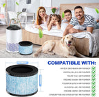 MK01 MK06 DH-JH12 Upgrade Replacement Filter, Compatible with Aroeve MK01 MK06, VOOPNU DH-JH12 and Kloudi DH-JH01,ToLife TZ-K1 Air Purifier (Upgrade-Blue 2pack)