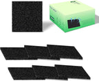 Polyurethane Activated Charcoal Filters -7 Pack 4.5 Inch Square Strong Odor Control Replacements for Kitchen and Countertop Compost Buckets/Bins