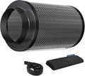Air Carbon Filter 6 Inch ,Smellines Control Removes 3X More Odors Contaminants. Australian Virgin Charcoal,Carbon Filter for Grow Tent, Hydroponics, Pre-Filter Included (6inch)