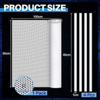 Woanger 1 Pcs 1000 x 300 mm DIY PC Case Dust Filter PC Fan Mesh Filter Air Vent Covers PVC Dustproof Cover with Magnetic Sticker for Computer Chassis Speaker and More, 0.03 Inch Hole