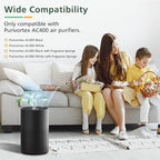 2 Pack AC400 Air Purifi-ers Replacement Filt-er for Purivortex AC400 Air Purifi-er, 3-in-1 HEPA Technology High Efficiency Toxin Absorber Filt-er, Green