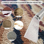 2Pcs Carpet Vac Extractor Attachment Tool, Portable Vacuum Cleaner Brush Head Extraction Nozzle, Shatter Proof Sofa Carpet Cleaning Nozzle, Transparent Vacuum Cleaner Parts for Cars Carpets Mobiles