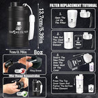 Metal Housing Personal Filter - Effectively Captures Smoke and Removes Odors,Long-Term Use, Equipped with Replaceable Cartridge (Filter)