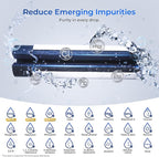 Waterdrop Plus WDP-F19C Replacement for GE® RPWFE®, RPWF (with CHIP) NSF 401 Refrigerator Water Filter, Compatible with WSG-4, GFE28GBLTS, GFE28GSKSS, PFE28KMKES, 3 Filters (Package May Vary)