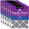 Nordic Pure 12x24x1 (Actual Size: 11 1/2 x 23 1/2 x 3/4) Furnace Air Filters MERV 8 Pleated Plus Carbon 6 Pack