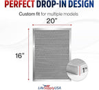 16x20x1 Electrostatic Air Filter, MERV 8, Washable, Reusable Furnace AC/HVAC Filter, Energy Saving, Easy to Clean, Long-Lasting by LifeSupplyUSA