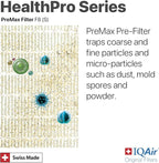 IQAir PreMax Prefilter - Genuine Replacement Air Filter For IQAir HealthPro Series - Controls Coarse and Fine Particles - Dust, Mold Spores, and Powder - Swiss Made Filters For Air Purifiers