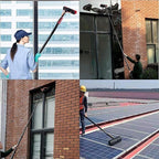 Spray Bar Kit Window Cleaning Brush, Outdoor Window Glass Solar Panel Cleaning,Extendable Cleaner For Greenhouse Roofs, Cleaning Photovoltaic And Solar Panels/35Cmbrushhead/12M/3,35cmbrushhead,12M/39
