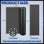 Woanger 2 Pcs 1000 x 300 mm DIY PC Case Dust Filter PC Fan Mesh Filter Floor Vent Cover PVC Dustproof Cover with Magnetic Strip for Computer Chassis Speaker and More, 0.03 Inch Hole, Black