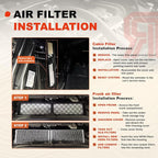 6-Pack HEPA Air Intake Filter & Upgrade Activated Carbon Cabin Air Filter Kit, Replacement for 2020-2025 Model Y Juniper Refresh Accessories (Premium/Performance), Replaces # 165837500A, 165837600A