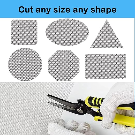 304 Stainless Steel Mesh Screen#40Mesh -Size:15.7"x47.2"(40x120cm), for Home, Garden and Farm. Window or Door Filter, Guards Against Pests Like Mice, Snakes, and Rodents. Easy to Cut and Install.