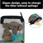 10 Pcs Aquarium Media Bags, 3.9" X 4" Filter Media Bag Small Media Bags for Aquarium Aquarium Filter Bags with Zipper Reusable Filter Bags for Fish Tank Activated Carbon