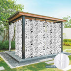 Cartoon Space Outdoor Curtains for Patio Rockets Astronauts Planets Black Waterproof Outside Curtains with Grommet Top Weatherproof Curtain for Cabana Pergola Gazebo, 1 Panel, 54" W x 108" L