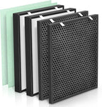 Air400 Filter Compatible with Bissell Air400 Air Pu-rifier Filter Replacement 2479 Series, Compared to Part# 2521, 2520, 3365, 2 H13 True HEPA (2521) +2 Carbon Filters (2520) +2 Pre-Filters