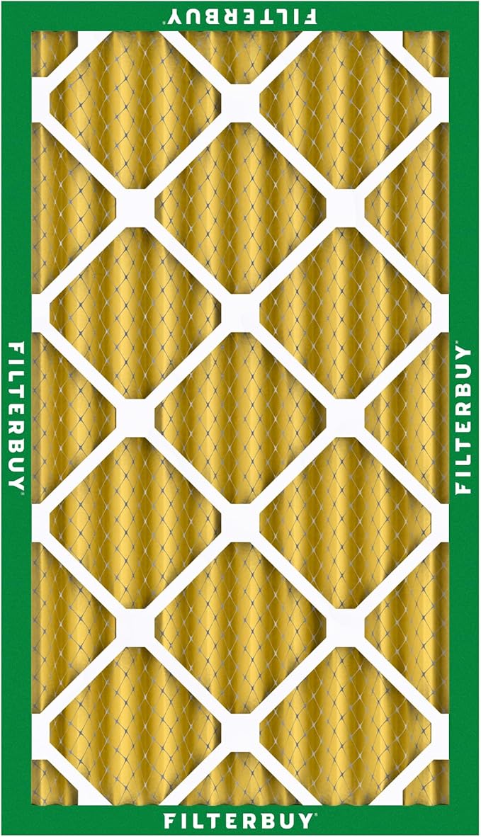 Filterbuy 14x25x4 Air Filter MERV 11 Superior Pet & Allergy Defense (2-Pack), Electrostatic Pleated HVAC AC Furnace Filters Replacement, Made in USA (Actual Size: 13.88 x 24.88 x 3.63)