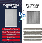 18x24x1 Air Filter, Washable & Reusable Aluminum AC/HVAC Furnace Electrostatic Filter, Lifetime Permanent Air Filter, Easy to Clean, Healthier Home or Office(Actual Size:17.50x23.50x0.82)