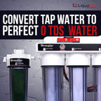 LiquaGen- Super Flow Reverse Osmosis & Deionization (RODI) Water Filtration System- 100 GPD | Ultra Pure Water Softener for 0 TDS/PPM Water | Water Purification System for Aquarium Filter Processes