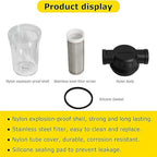 BUPUROTT Water Pump Strainer Inlet Filter for High Pressure Washer, Sediment Filter Attachment, 80 Mesh Screen(1/2“ 80Mesh)