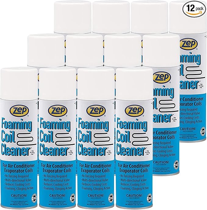 Zep Foaming Coil Cleaner - 20 oz (Case of 12) - 20201 - Professional Strength Quickly Cleans HVAC and AC Units