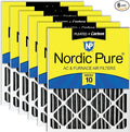 Nordic Pure 20x20x4 (Actual Size: 19 1/2 x 19 1/2 x 3 5/8) Furnace Air Filters MERV 10 Pleated + Carbon 6 Pack