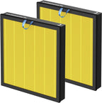 Vital 100S Pet Care Replacement Filter Compatible with LEVOIT Vital 100S Air Purifier, 3-in-1 HEPA Activated Carbon Vital 100S-P Filter, Vital 100S-RF-PA (LRF-V102-YUS), 2 Pack, Yellow